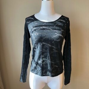 Vintage black see through long sleeve top